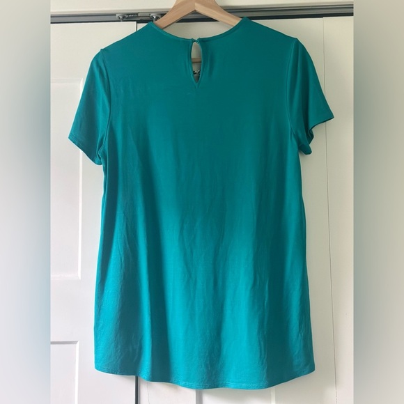 Michael Kors teal short sleeve top size Small petite - Picture 5 of 6